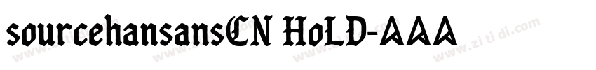sourcehansansCN HoLD字体转换